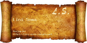 Lini Soma névjegykártya